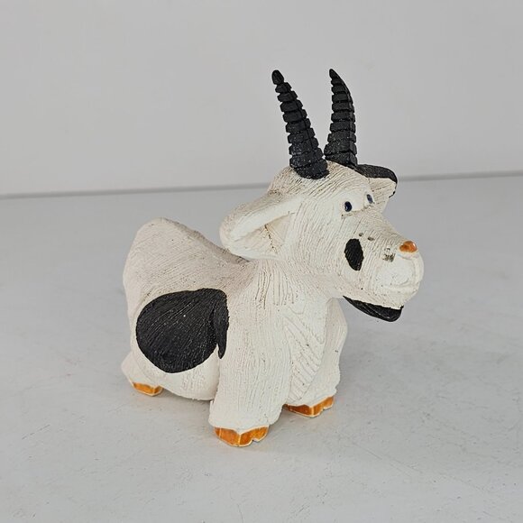 Artesania Rinconada Billy Goat Figurine With Black Spots & Textured Finish - Picture 3 of 9